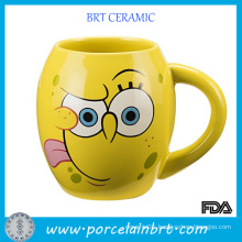 Yellow Cartoon Customize Oval Mug